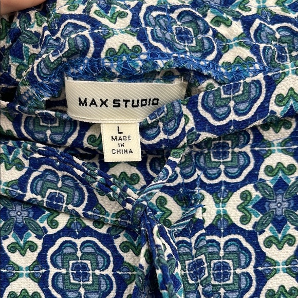 Max Studio Blue High Waist Shorts - Picture 2 of 2